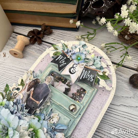 Открытка на свадьбу ручной работы