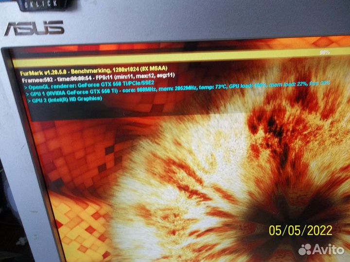 Asus GTX 550TI gddr5 192BIT 1GB