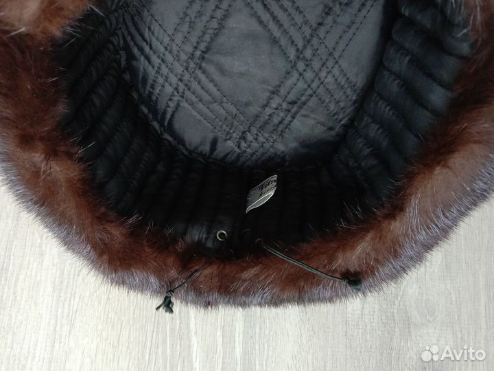 Норковая шапка мужская ушанка