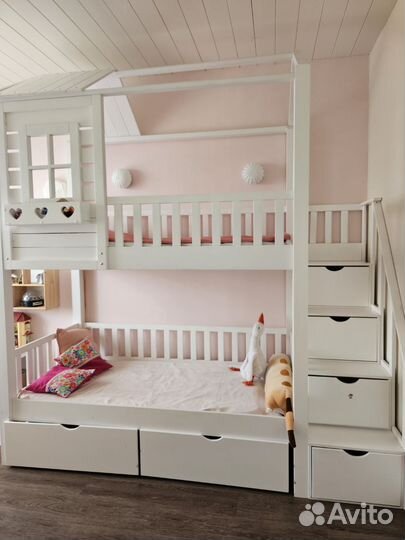 2х ярусная кровать из дерева