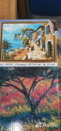 Картина по номерам начатая