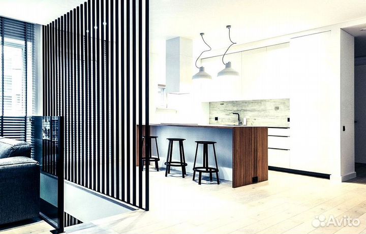 Раздвижные реечные перегородки