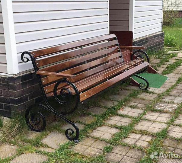 Скамейка Французская лоза с подлокотником