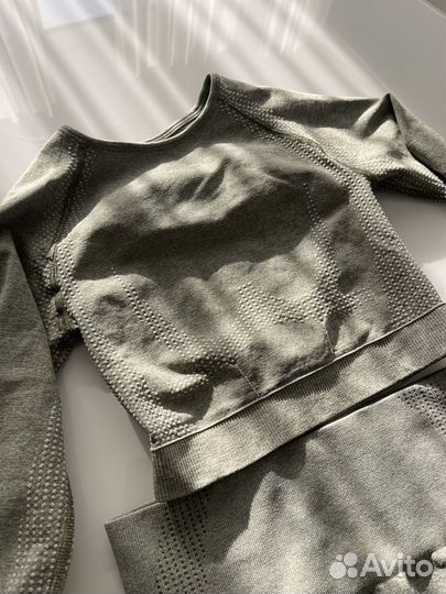 Одежда для фитнеса/йоги, бесшовный комплект, S