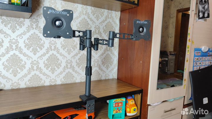 Кронштейн для 2-х мониторов Kromax office-3 grey