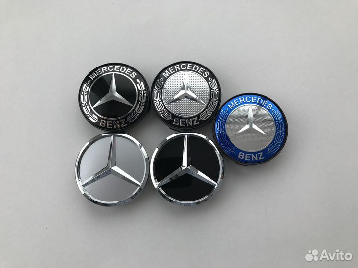 На все модели Мерседес колпачки 75мм 68мм 60мм 56м