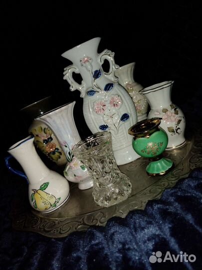 Коллекция вазочек: фарфор, керамика, хрусталь