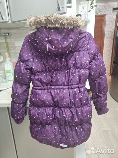 Зимний пуховик на девочку 140
