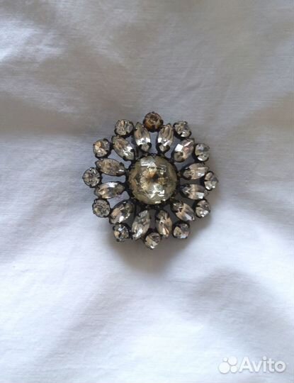 Винтажная брошь Jablonex Чехословакия 1950г