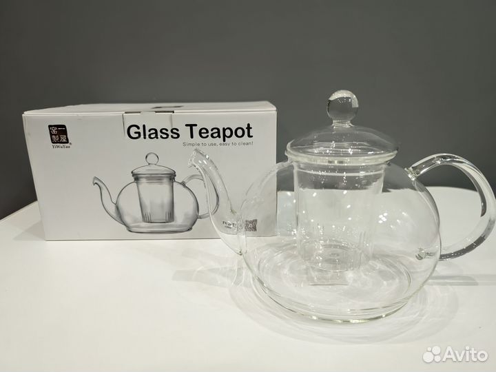 Стеклянный заварочный чайник 1200 мл