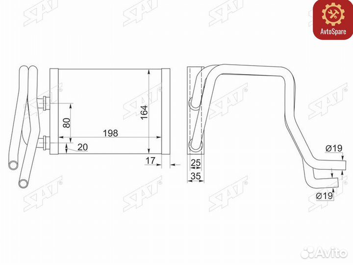 Радиатор отопителя салона honda civic EU# 00-05 3/5D