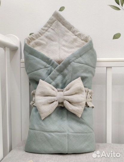 Конверт на выписку льняной весна/лето