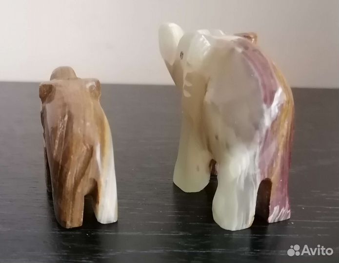 Оникс природный камень. Статуэтка Слон