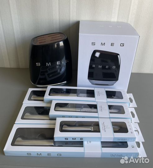 Набор ножей Smeg Черный ножи Смег