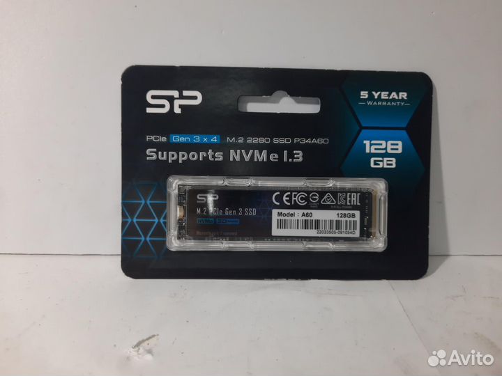 Твердотельный диск 128GB SP, M.2 2280 P34A60