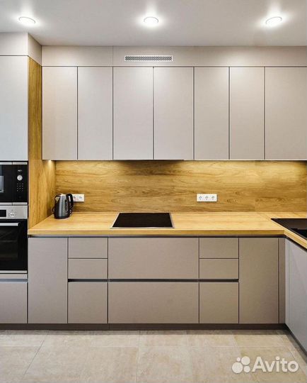 Кухонный гарнитур без ручек