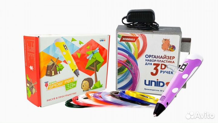 3Д ручка spider PEN Lite, пластик в комплекте