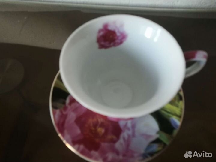 Подарочная чайная пара, чашка с блюдцем