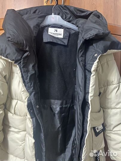 Пуховик зимний для девочки 140