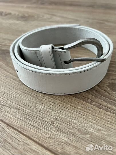 Ремень женский натуральная кожа белый