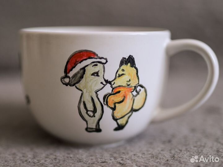 Чашка IKEA со стикерами