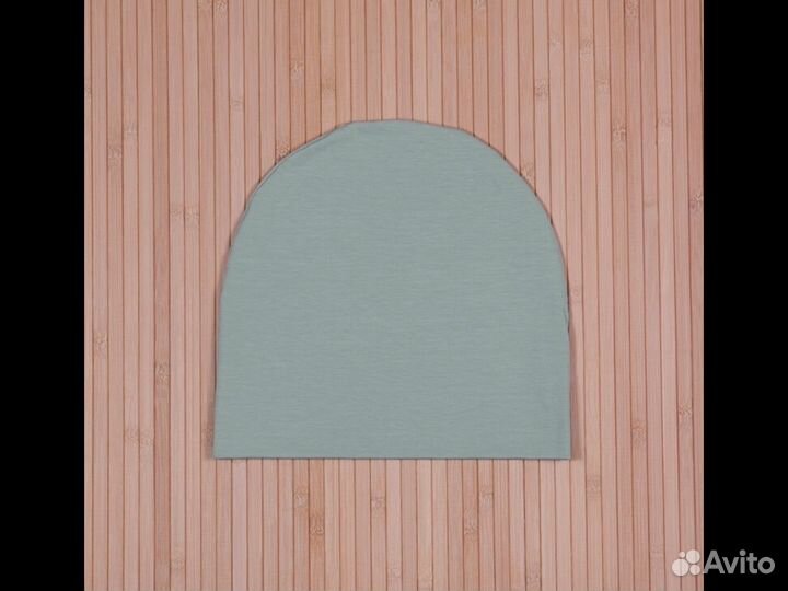 Летняя шапочка-бини унисекс цвета мяты №12