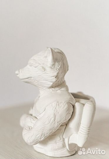 Статуэтка органайзер гипсовая енот Ракета