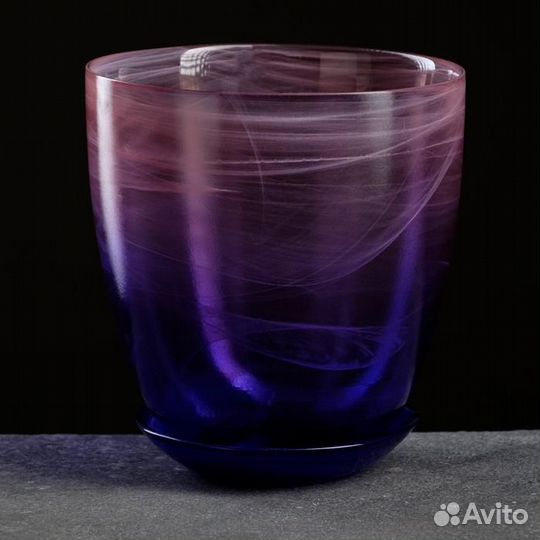 2 шт. Горшок цветочный с поддоном 'Гармония', фиол