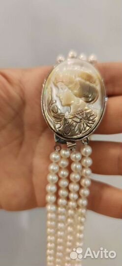 Колье из натурального жемчуга