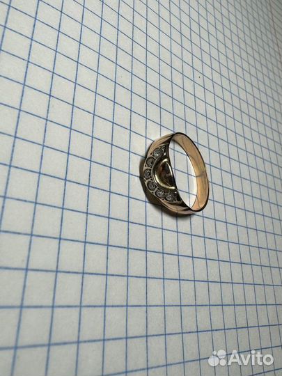 Золотое кольцо 585 пробы со зведой СССР