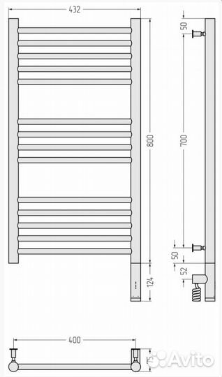 Сунержа Богема 3.0 прямая 800х400 мэм правый Сатин