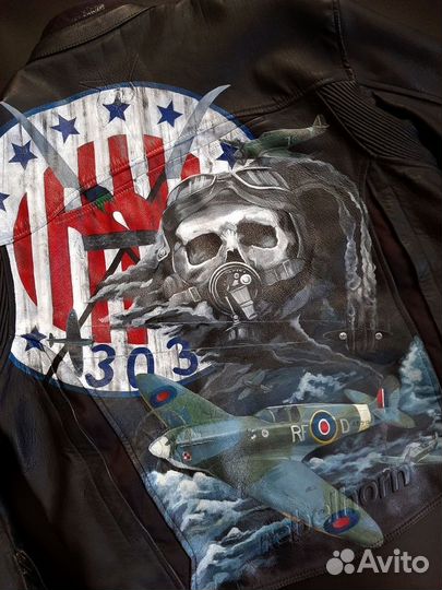 Кожанная куртка ручная роспись