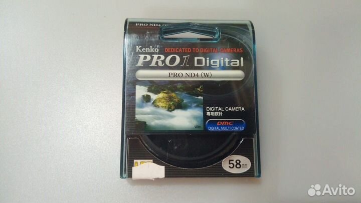 Нейтральный фильтр kenko 58мм PRO 1D ND4(W)