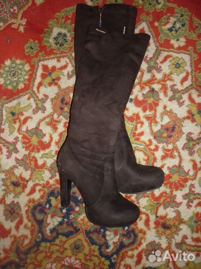 Замшевые сапоги