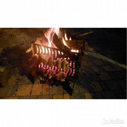 Переносной разборный вертикальный эко мангал-камин