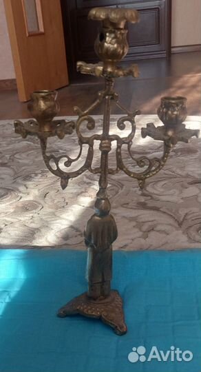 Канделябр бронза на 3 свечи
