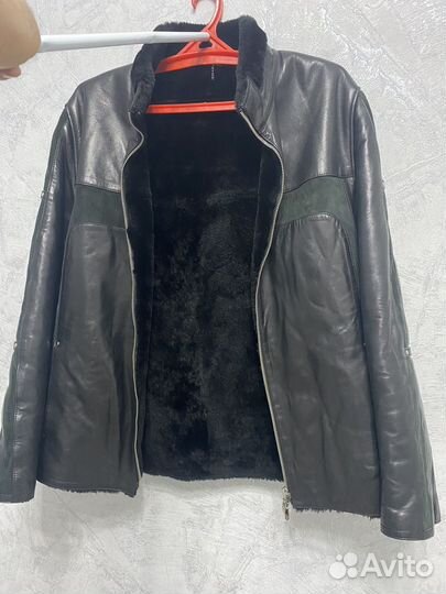 Кожаная куртка мужская 52 54