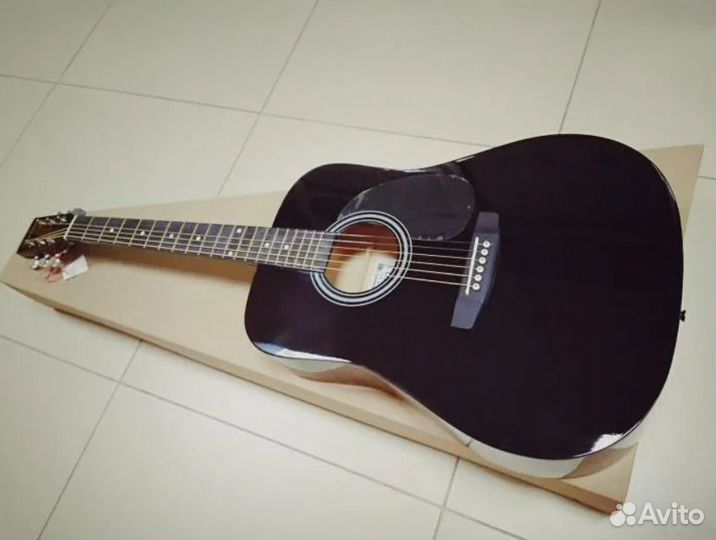 Акустическая гитара Fabio 41 дюйм черная новая