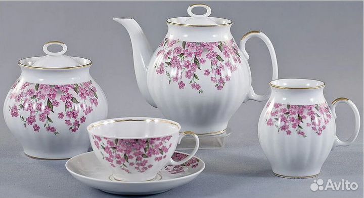 Чайный сервиз дулево Сакура СССР 1967 года