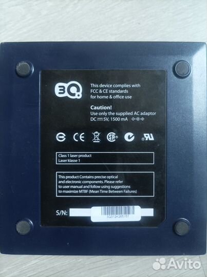 Внешний dvd привод 3q slim dvd rw drive T105eb