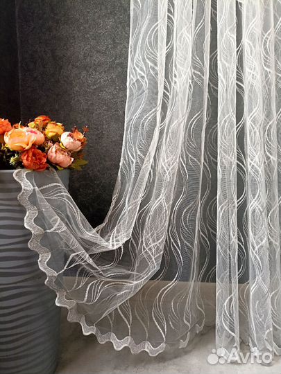 Тюль готовый новый
