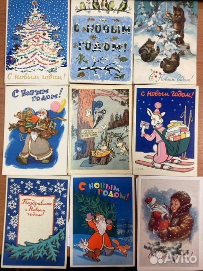 Открытки СССР 1 Мая, 7 ноября, Новогодние 60е г
