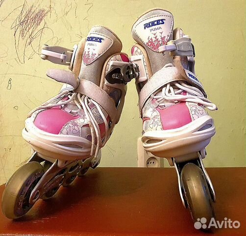 Коньки роликовые Roces раздвижные и защита