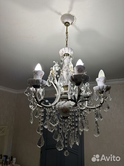 Люстра хрустальная антиквариат