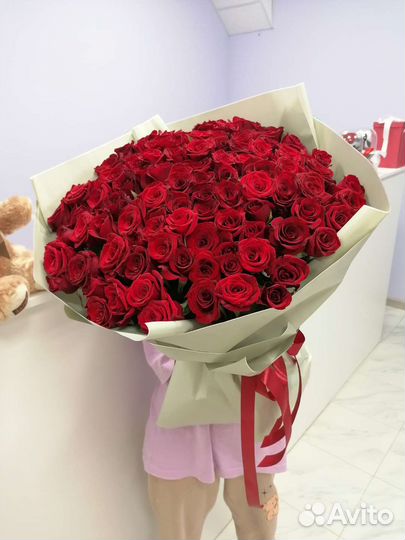 Роза букет 101 цветы