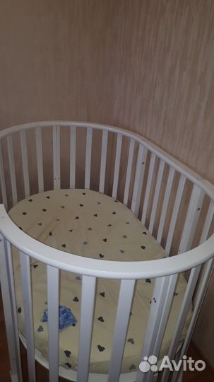 Детская круглая кроватка 10 в 1