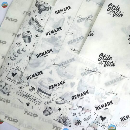 Печать упаковочной бумаги с логотипом. Заказать