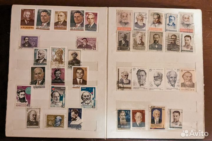 Альбом с марками. Знаменитые люди, космос