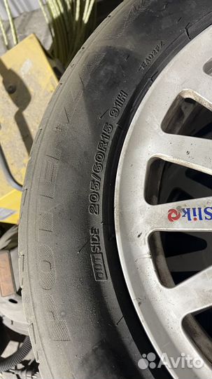 Диски slik r15 ms8 c резиной bridgeston 205/60 r15