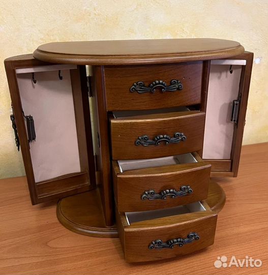 Шкатулка ларец для украшений дерево отделка